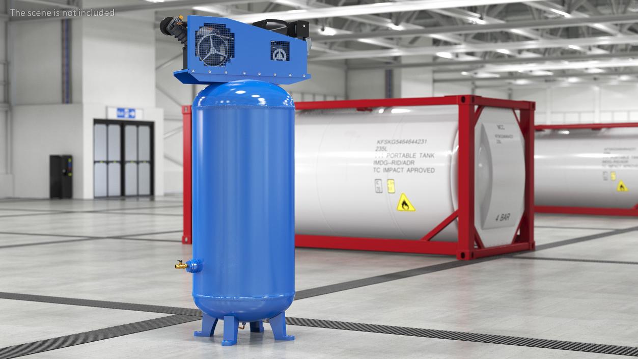 3D Vertical Piston Air Compressor by ABAC model