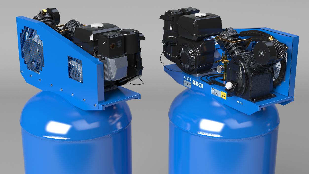 3D Vertical Piston Air Compressor by ABAC model