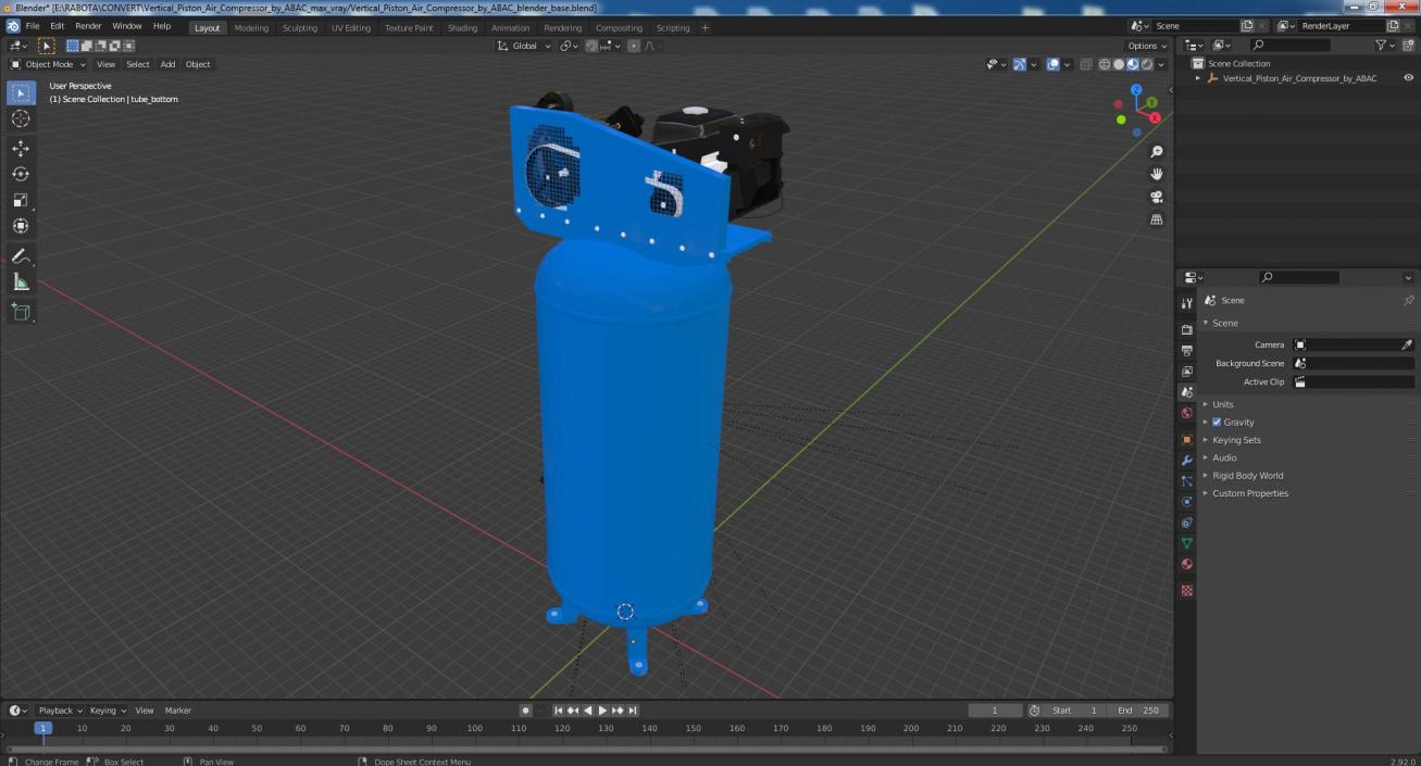 3D Vertical Piston Air Compressor by ABAC model