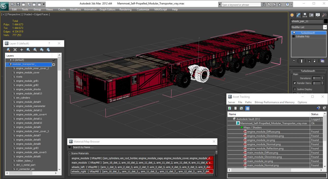 Mammoet Self-Propelled Modular Transporter 3D