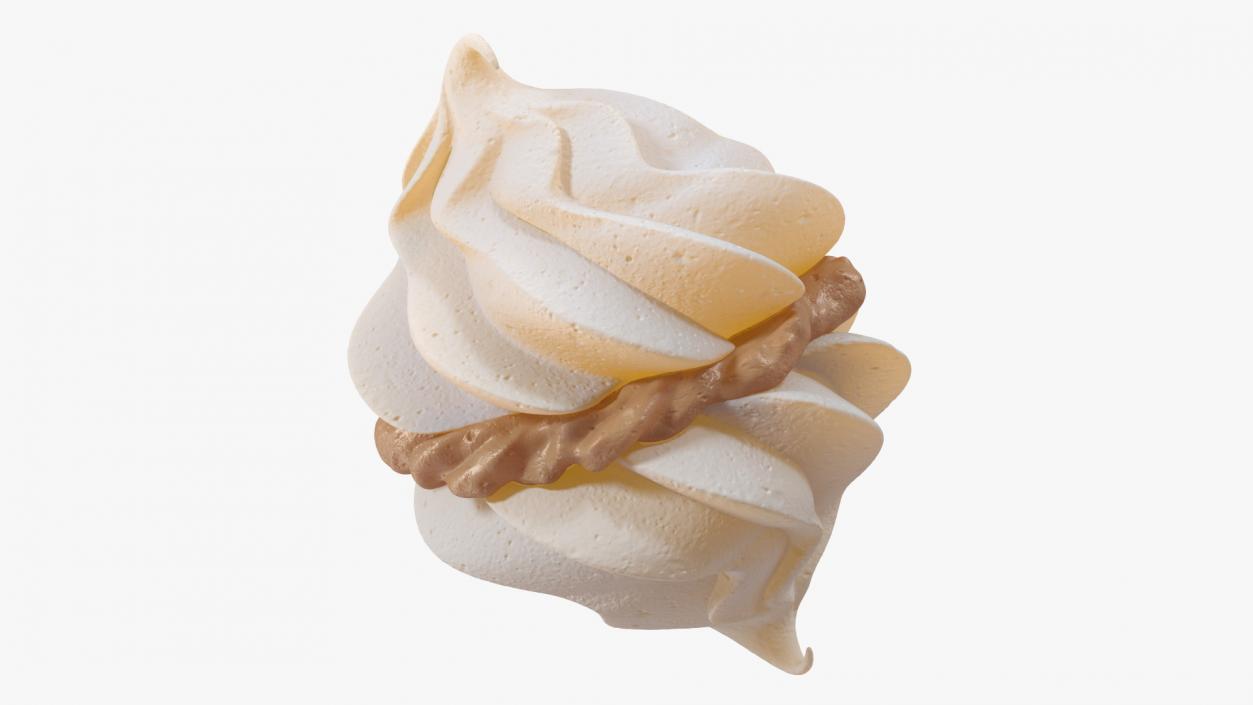 3D Meringue Kisses with Caramel Filling