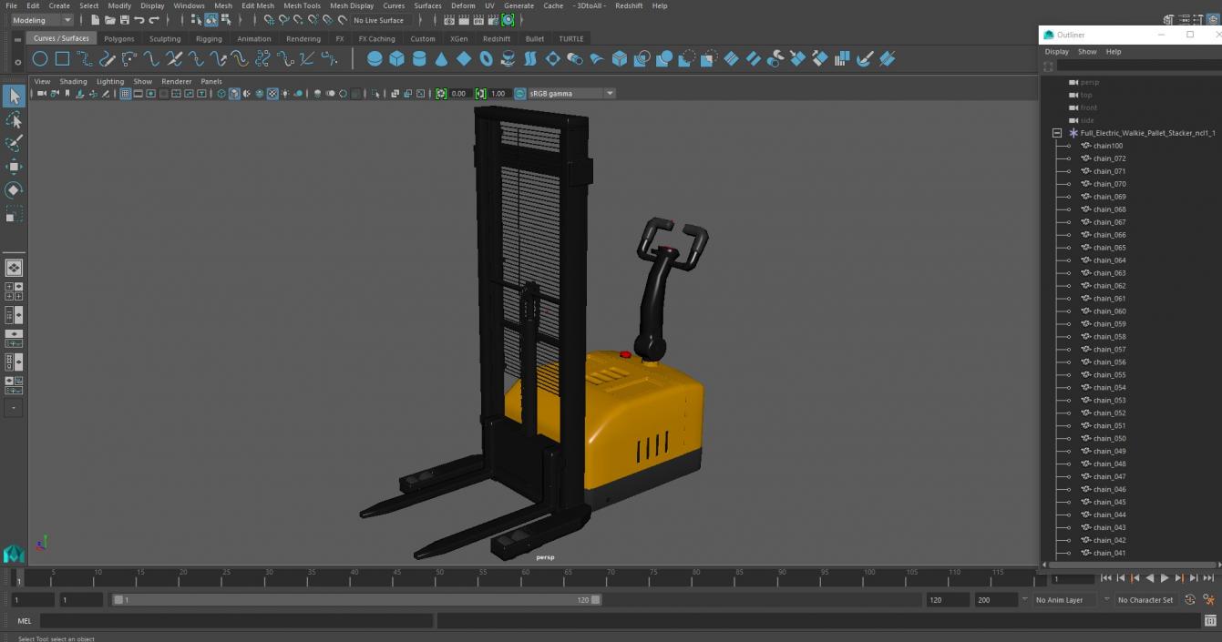 3D model Full Electric Walkie Pallet Stacker