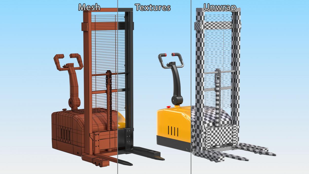 3D model Full Electric Walkie Pallet Stacker