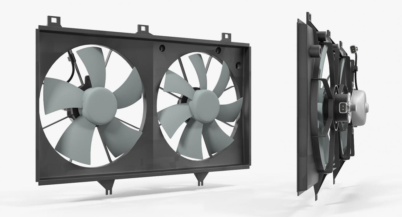 3D Car Radiator with Fan