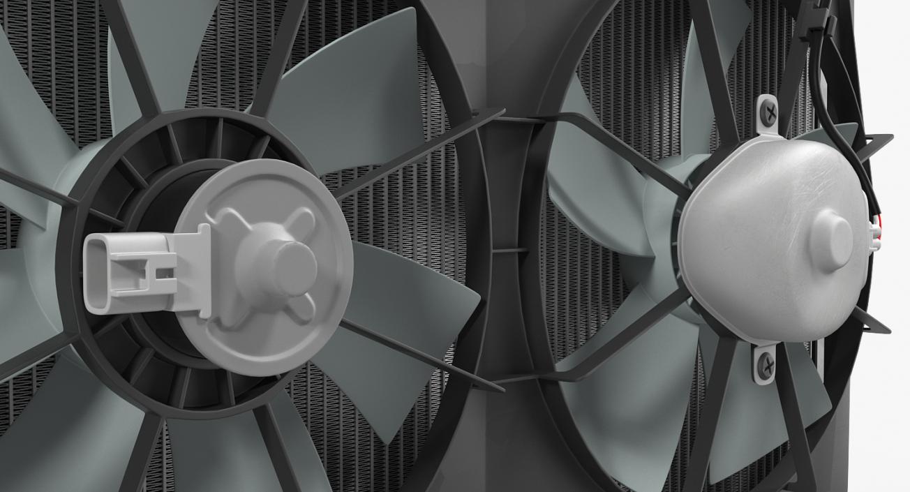 3D Car Radiator with Fan