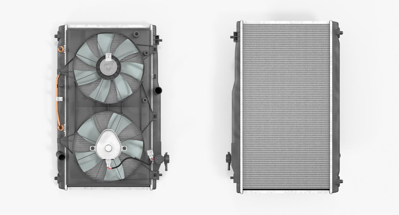 3D Car Radiator with Fan