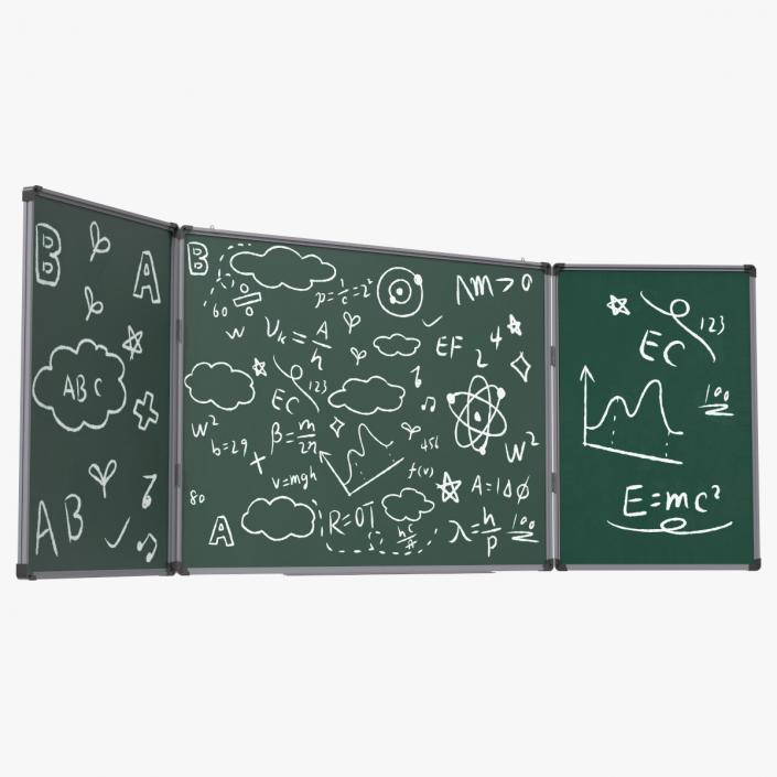 Blackboard Green Painted 3D model