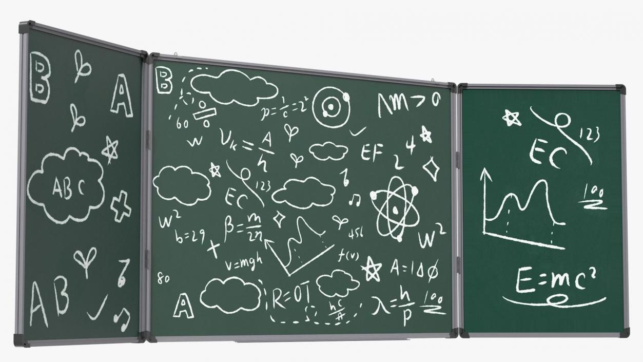 Blackboard Green Painted 3D model