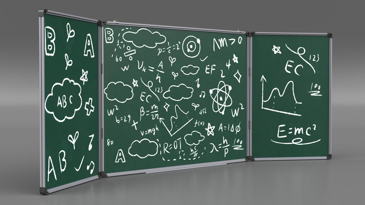 Blackboard Green Painted 3D model