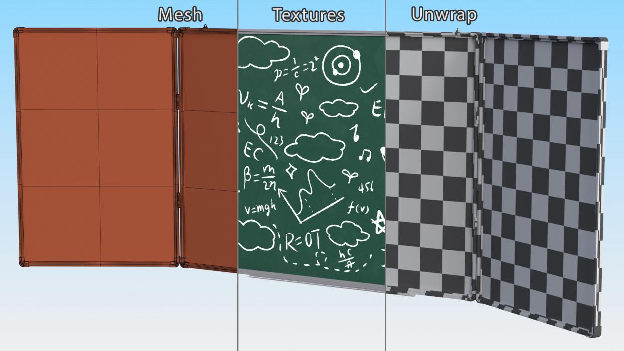 Blackboard Green Painted 3D model