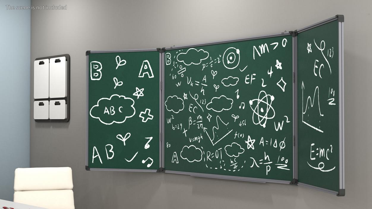 Blackboard Green Painted 3D model