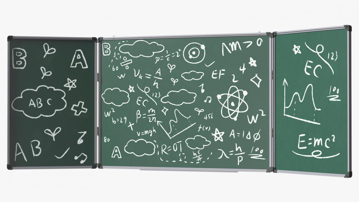 Blackboard Green Painted 3D model