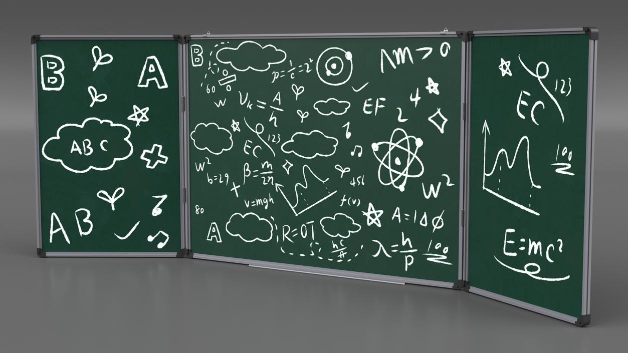 Blackboard Green Painted 3D model