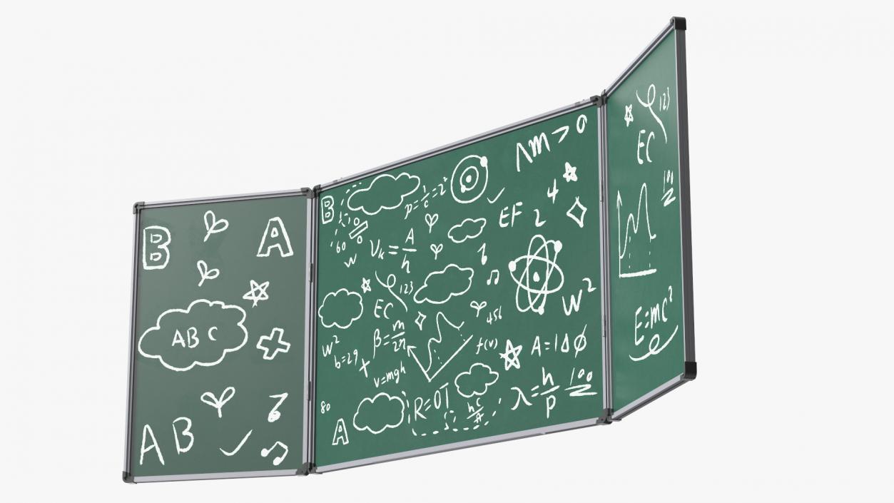 Blackboard Green Painted 3D model