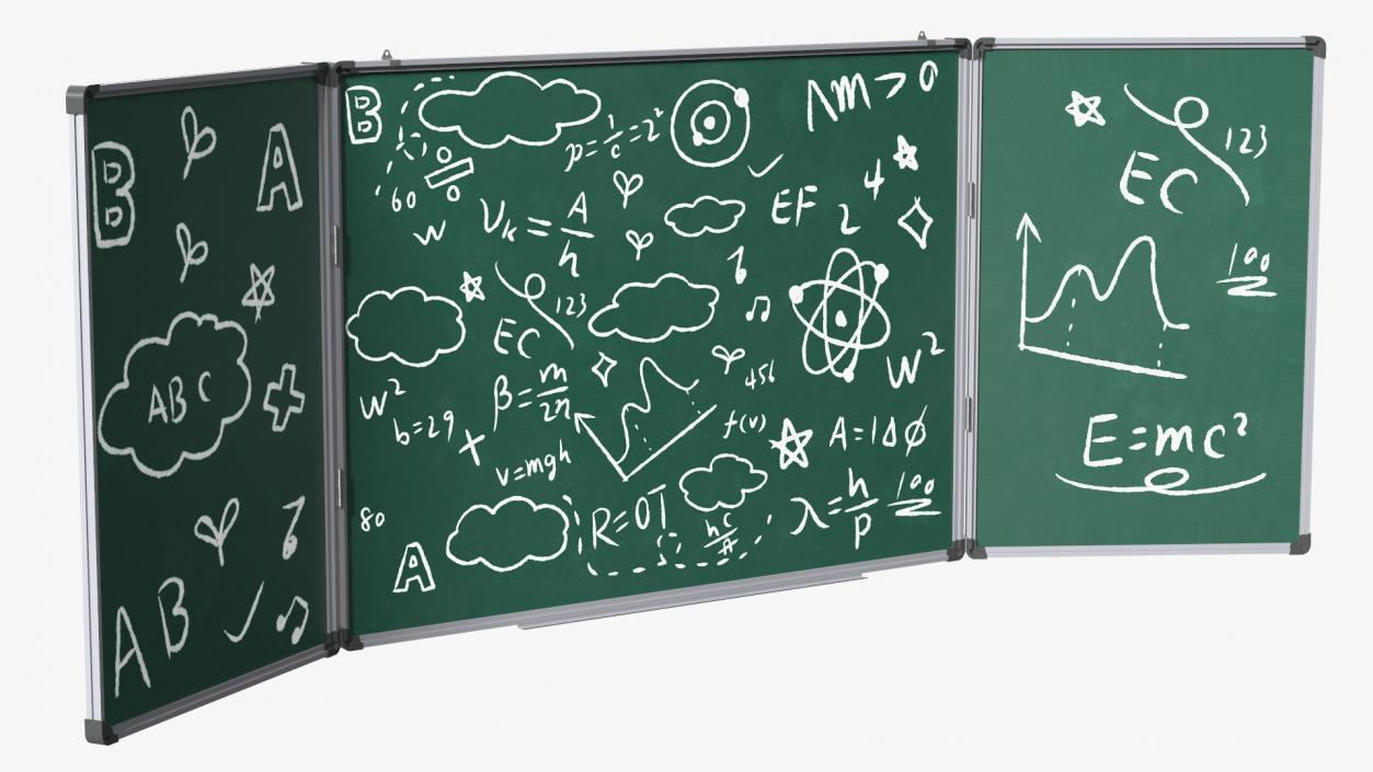 Blackboard Green Painted 3D model