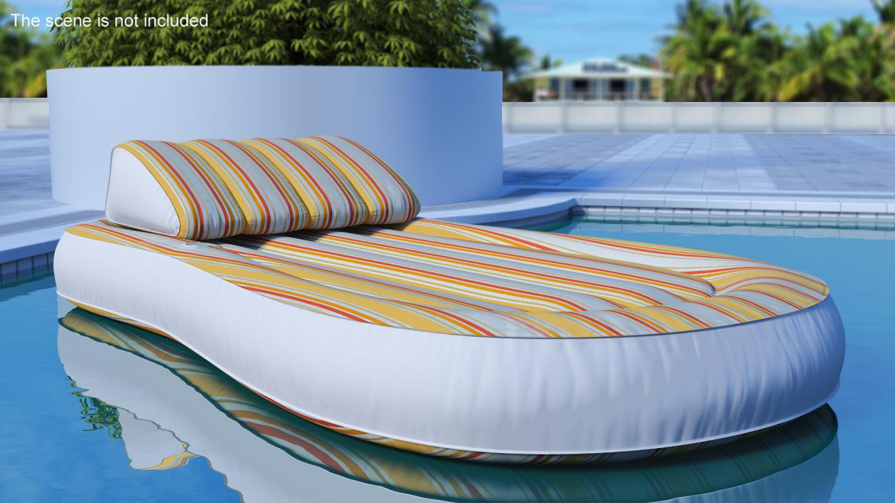 3D model Inflatable Floating Air Mattress Pool Lounger