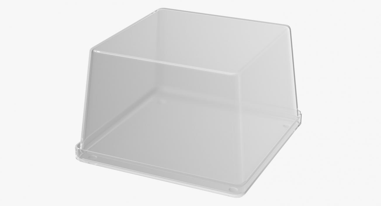 Empty Square Plastic Box 3D model