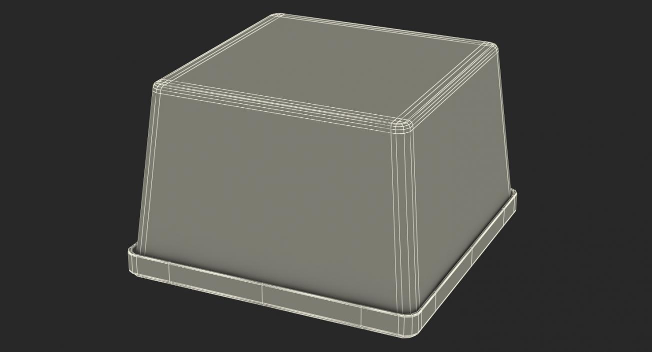 Empty Square Plastic Box 3D model