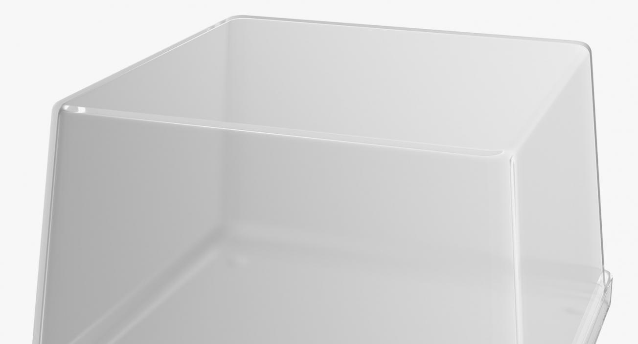 Empty Square Plastic Box 3D model