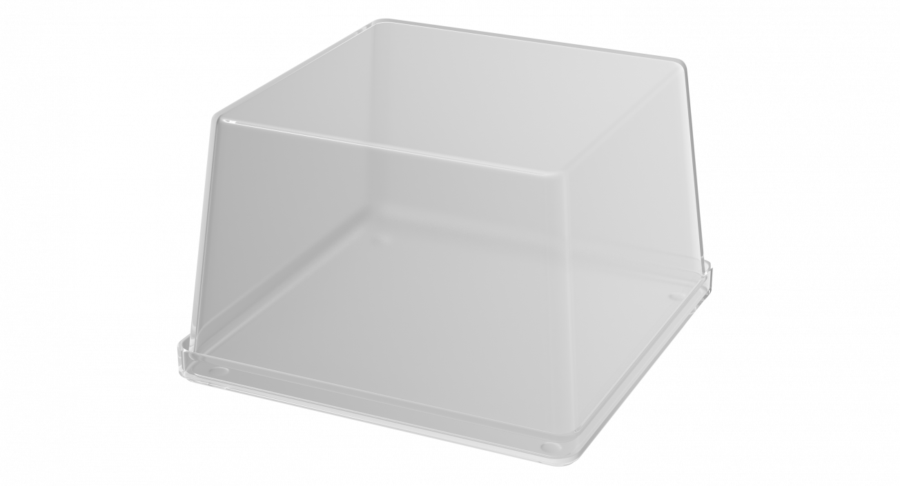 Empty Square Plastic Box 3D model