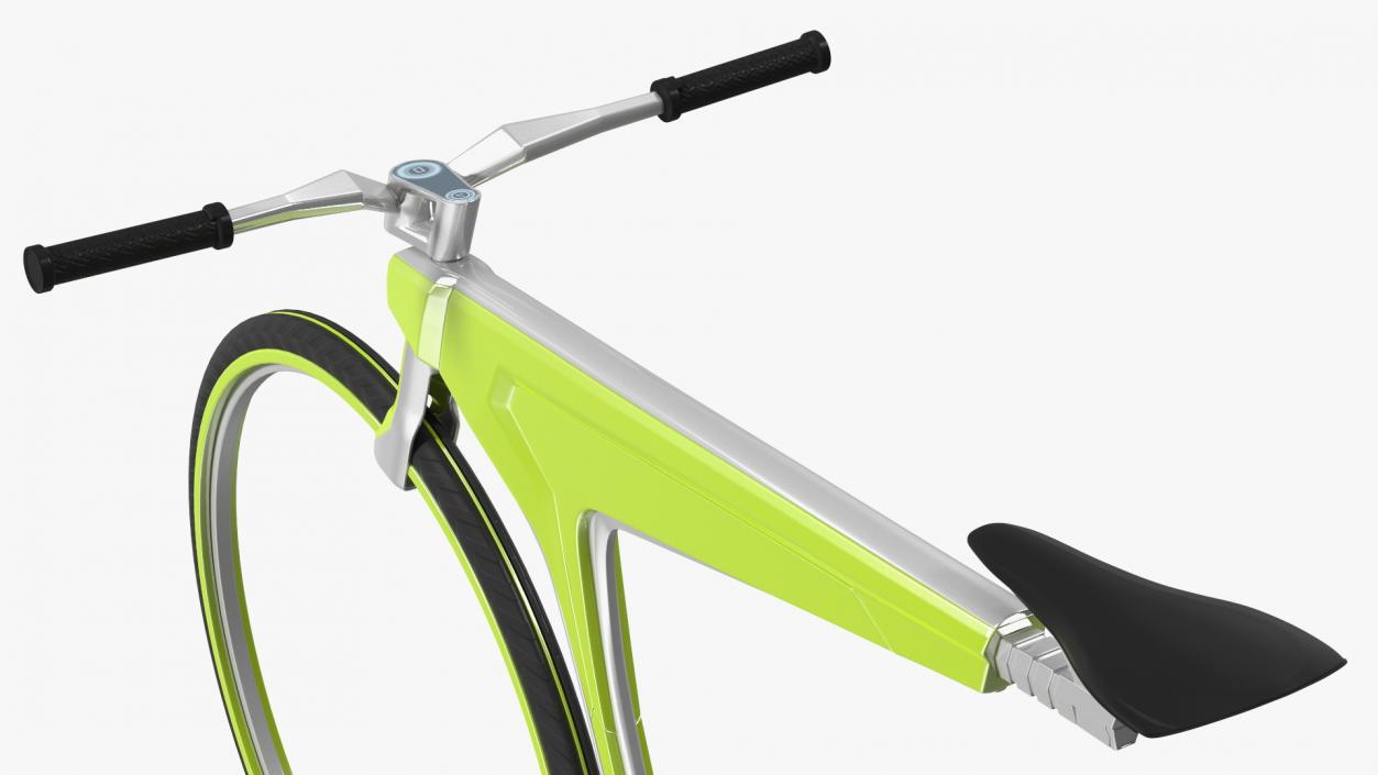 Futuristic Electric Bike Green Rigged 3D