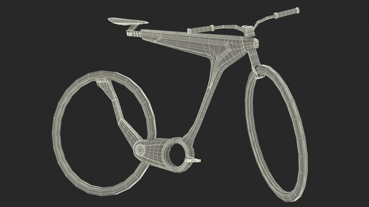 Futuristic Electric Bike Green Rigged 3D