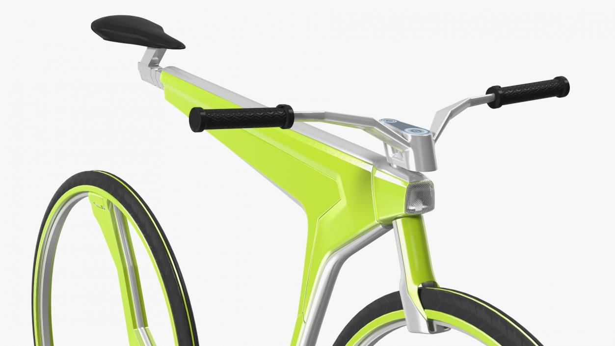 Futuristic Electric Bike Green Rigged 3D