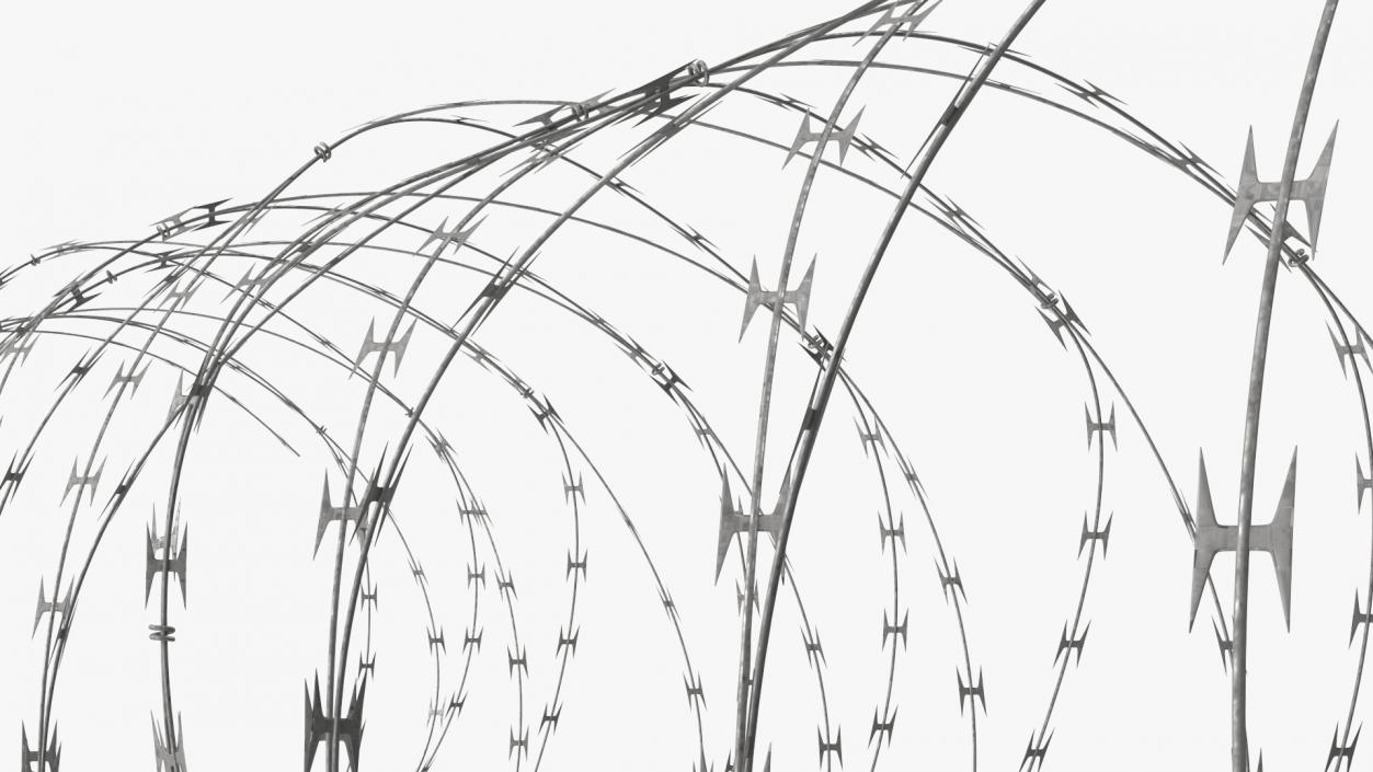 3D model Concertina Razor Wire Coil Obstacle