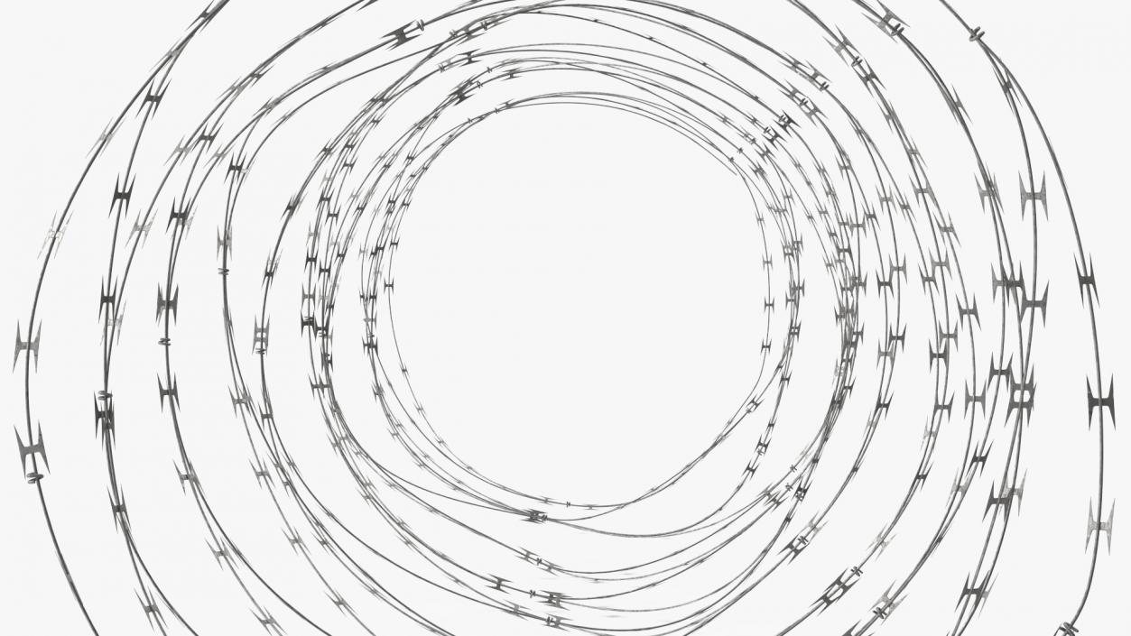 3D model Concertina Razor Wire Coil Obstacle