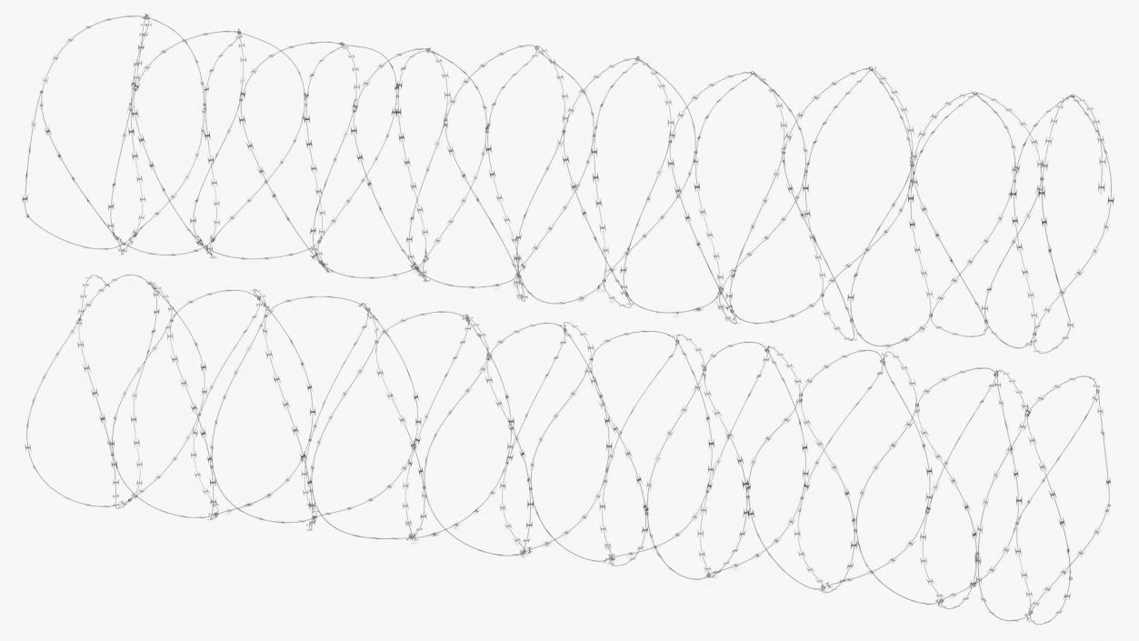 3D model Concertina Razor Wire Coil Obstacle