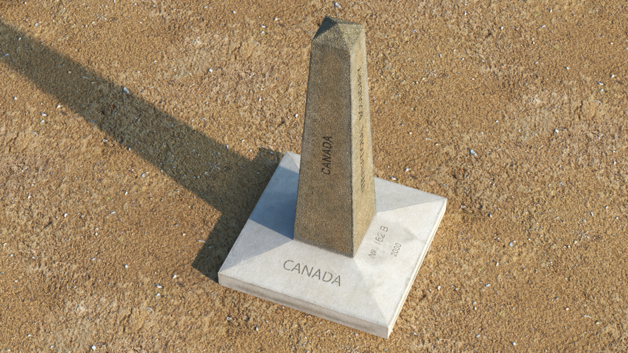 Border Post USA Canada 3D