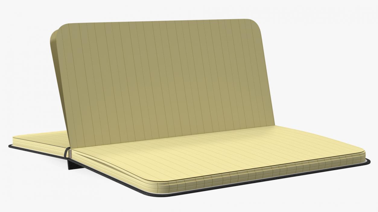 Open Lined Notebook 3D model