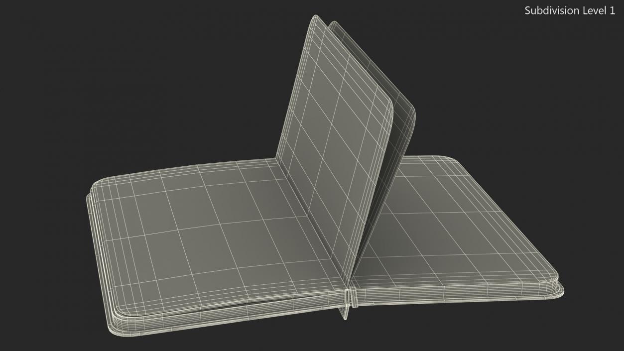 Open Lined Notebook 3D model