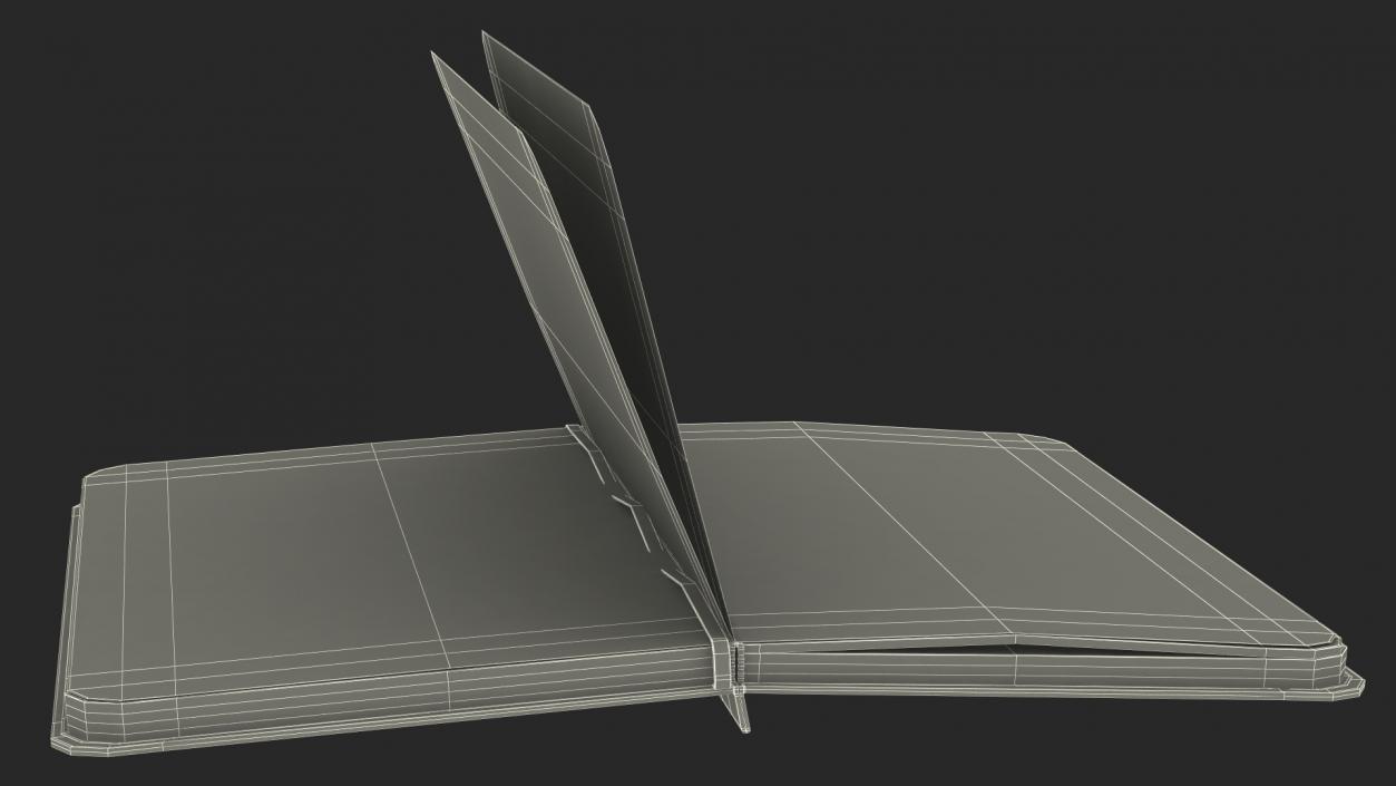 Open Lined Notebook 3D model