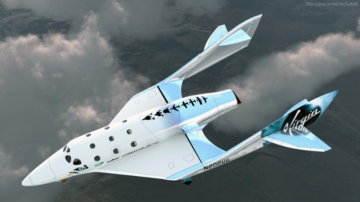 3D VSS Unity Virgin Suborbital Spaceplane model