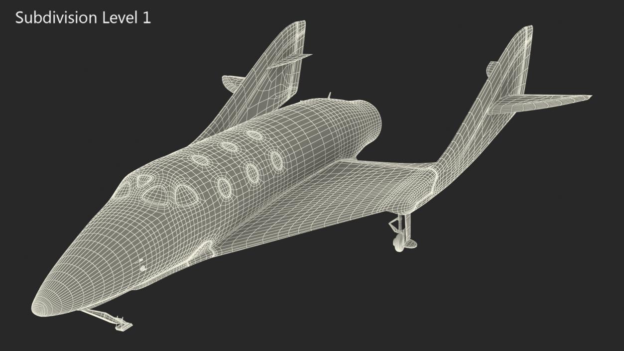 3D VSS Unity Virgin Suborbital Spaceplane model