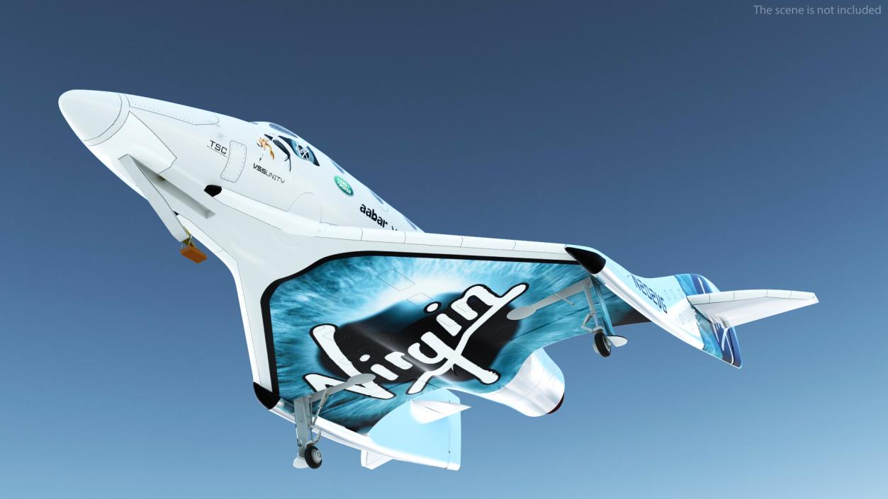 3D VSS Unity Virgin Suborbital Spaceplane model