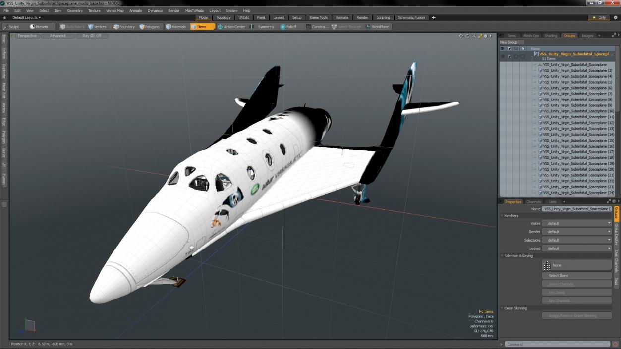 3D VSS Unity Virgin Suborbital Spaceplane model