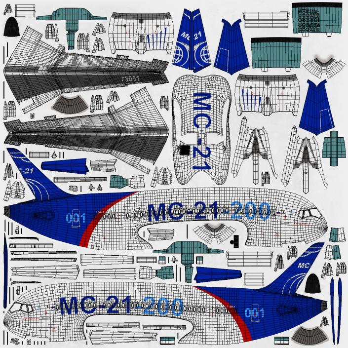 3D Twinjet Airliner MC 21-200