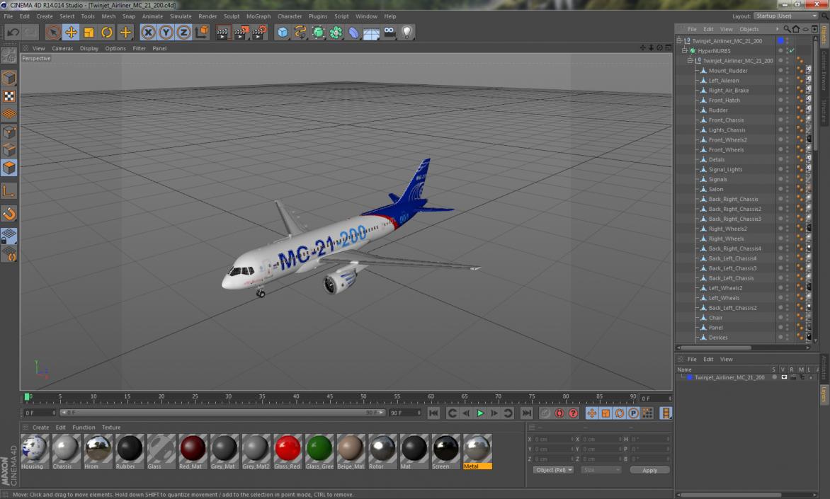 3D Twinjet Airliner MC 21-200