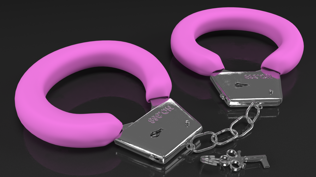 Pink Handcuffs 3D model