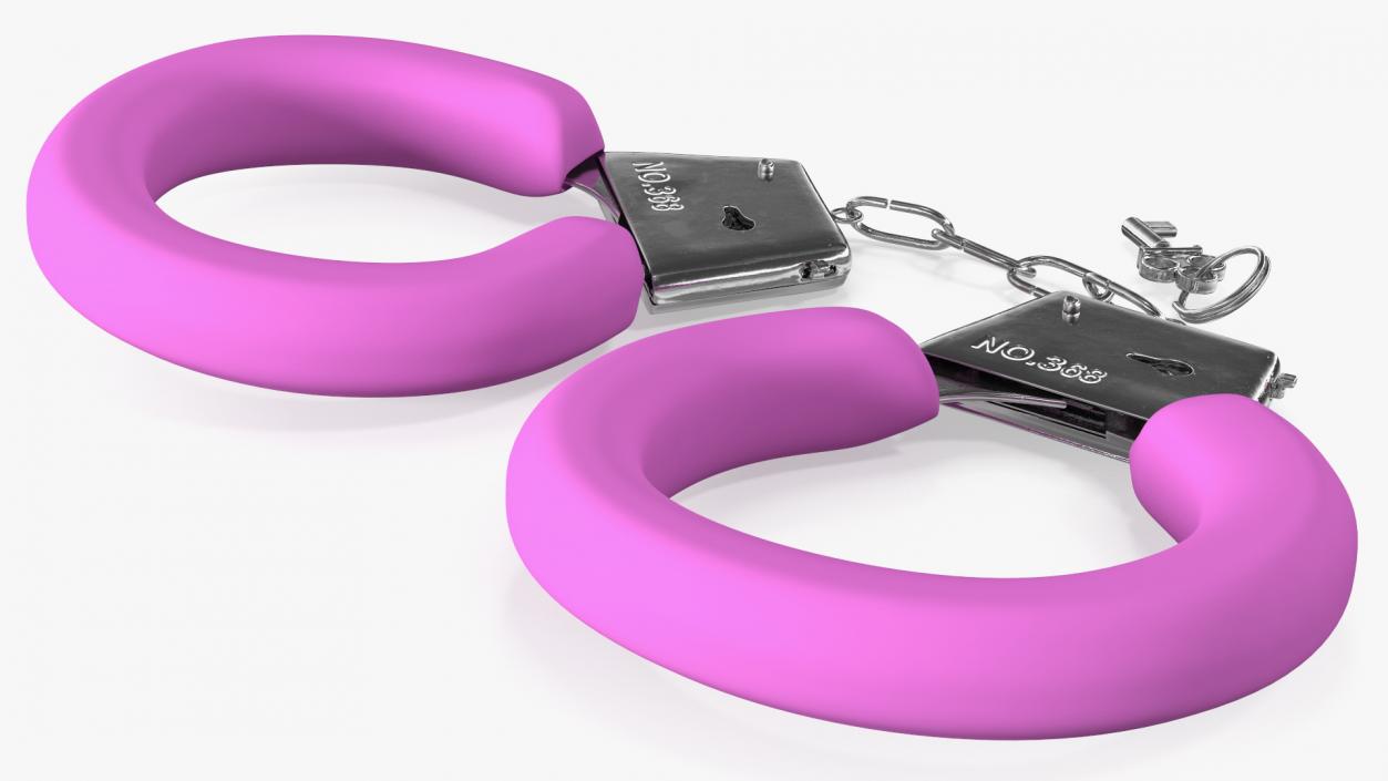 Pink Handcuffs 3D model