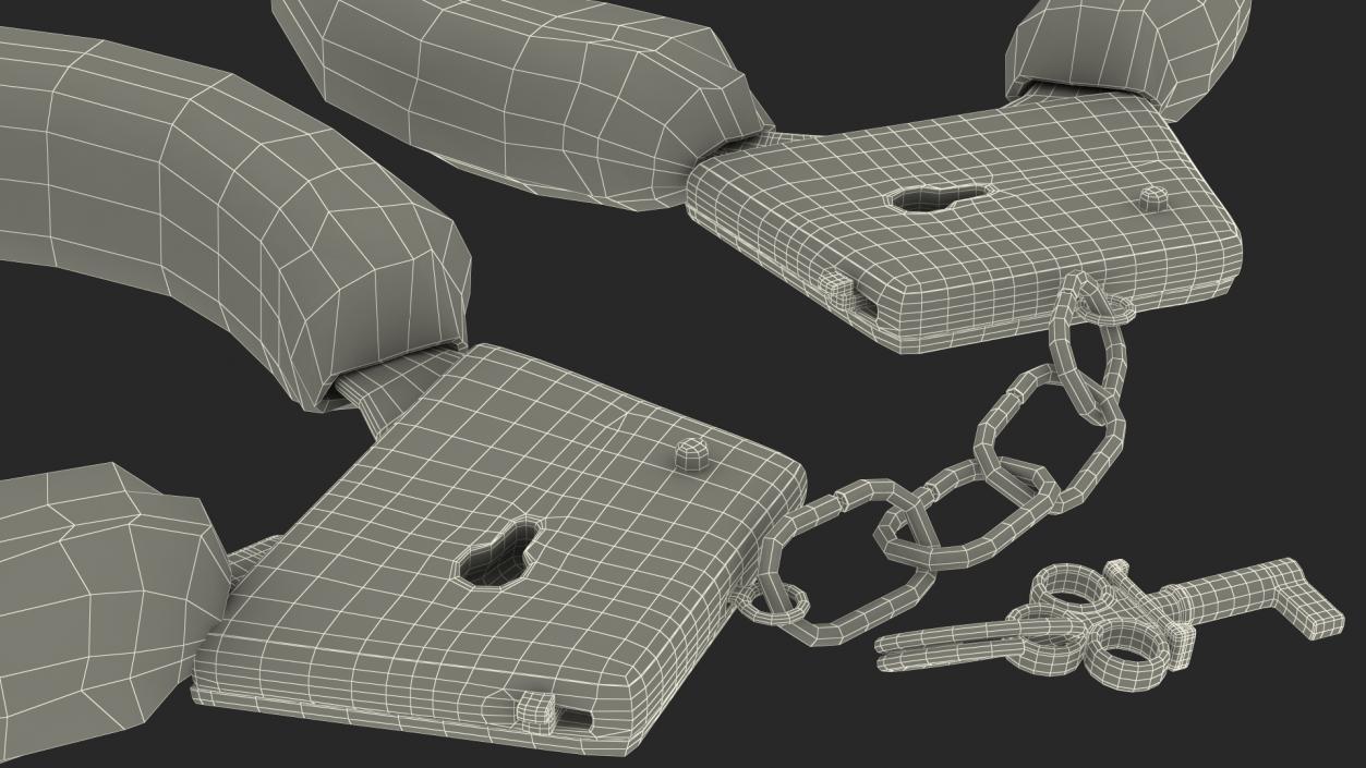 Pink Handcuffs 3D model