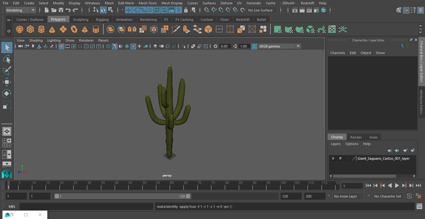 3D model Giant Saguaro Cactus