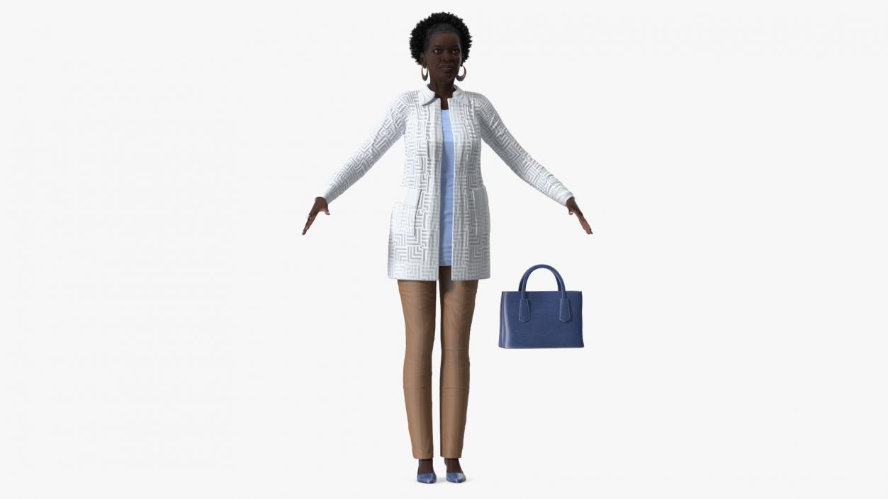 3D model Afro American Woman Everyday Style Rigged for Modo