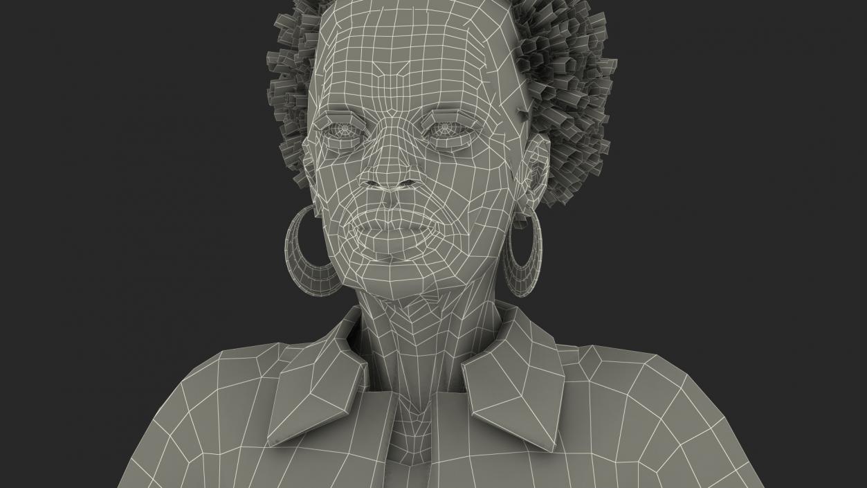 3D model Afro American Woman Everyday Style Rigged for Modo