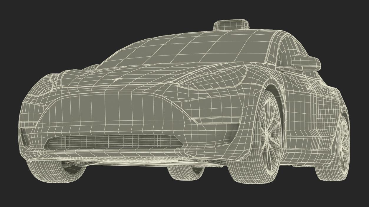 3D Tesla Model 3 Taxi(1)