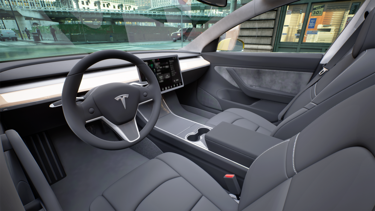 3D Tesla Model 3 Taxi(1)