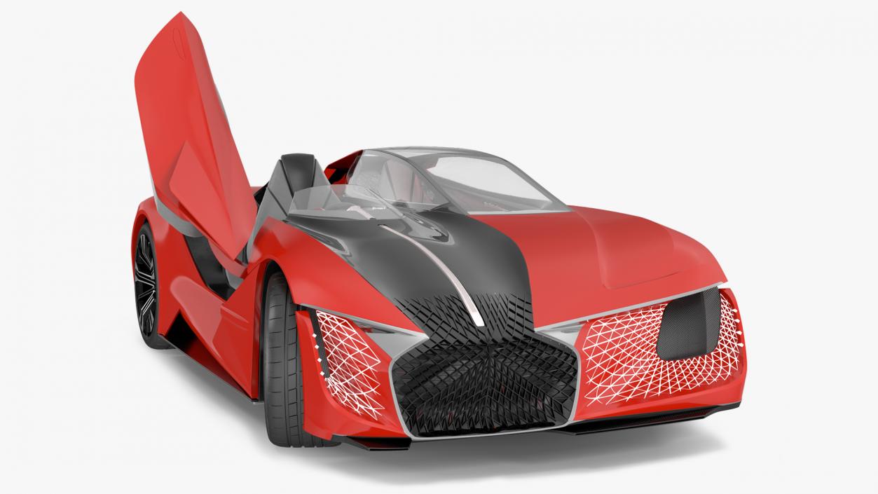 3D model Asymmetric Car Rigged for Cinema 4D