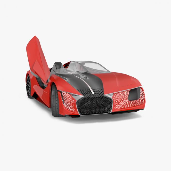 3D model Asymmetric Car Rigged for Cinema 4D